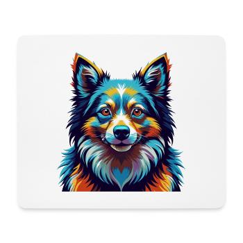 Nordic Spitz Dog Breed Colorful Cartoon Kawaii - Mouse Pad (horizontal) - white - Front