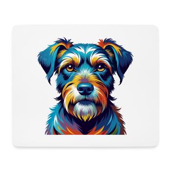 Mittelschnauze Hunderasse Bunt Karikatur Kawaii - Mousepad (Querformat) - Weiß - Vorne