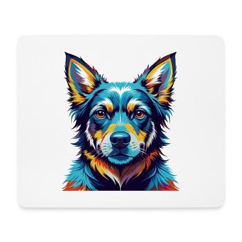 Nouvelle-Zélande Race Chien Dessin animé coloré Kawaii - Tapis de souris (format paysage) - blanc - Devant