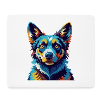 Mudi Chien Race Coloré Aquarelle Dessin Animé Kawaii - Tapis de souris (format paysage) - blanc - Devant