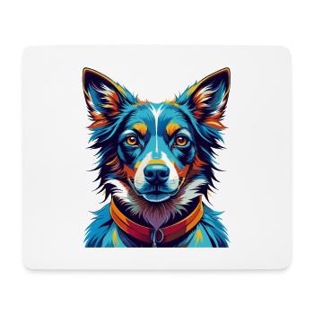 Skandinavische Hunderasse Bunte Karikatur Kawaii - Mousepad (Querformat) - Weiß - Vorne