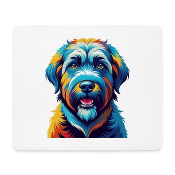 Wheaten Terrier à poil doux Dog Breed Cartoon - Tapis de souris (format paysage) - blanc - Devant