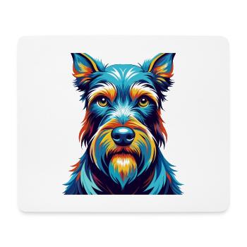 Standard Schnauzer Hunderasse Cartoon Kawaii - Mousepad (Querformat) - Weiß - Vorne