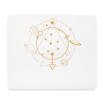 Cosmic Geometry Orbital Emblem - Mouse Pad (horizontal) - white - Front