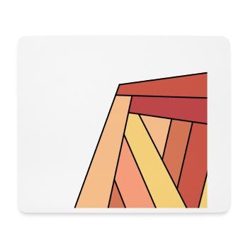 carre colore rouge - Tapis de souris (format paysage) - blanc - Devant