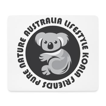 Australia Koala Comic Emblem Bear Animals Icon - Mouse Pad (horizontal) - white - Front