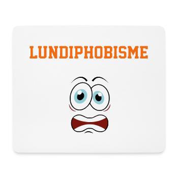 Lundiphobisme - Tapis de souris (format paysage) - blanc - Devant