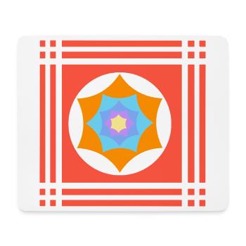 Farbenspiele mit Stern - Mousepad (Querformat) - Weiß - Vorne