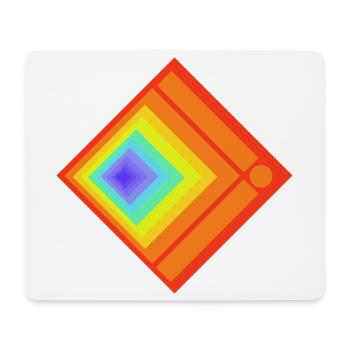 Jeux géométriques de couleurs et de motifs - Tapis de souris (format paysage) - blanc - Devant