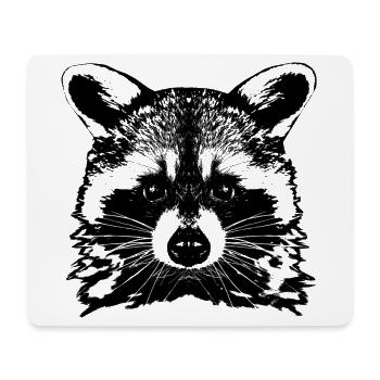 Raccoon / Raccoon / Head - Mouse Pad (horizontal) - white - Front