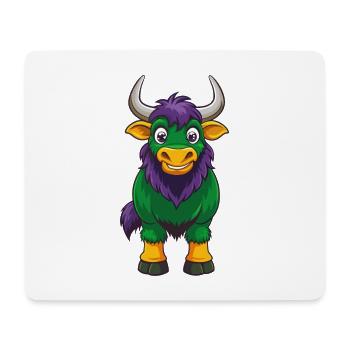 Yak Drôle Kawaii Dessin animé Personnage Clipart - Tapis de souris (format paysage) - blanc - Devant
