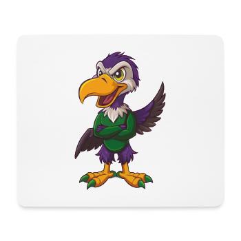Geier Lustige Kawaii Cartoon Figur Clipart - Mousepad (Querformat) - Weiß - Vorne