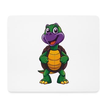 Schildkröte Lustige Kawaii Cartoon Figur Clipart - Mousepad (Querformat) - Weiß - Vorne