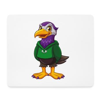 Seagull Funny Kawaii Cartoon Character Clipart - Mouse Pad (horizontal) - white - Front