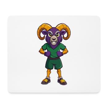 Ram Funny Kawaii Cartoon Character Clipart - Mouse Pad (horizontal) - white - Front