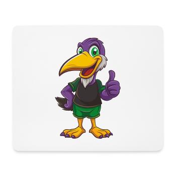 Pelican Funny Kawaii Cartoon Character Clipart - Mouse Pad (horizontal) - white - Front
