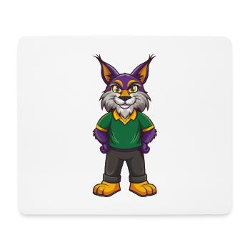 Luchs Lustige Kawaii Cartoon Figur Clipart - Mousepad (Querformat) - Weiß - Vorne
