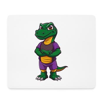 Komodo Dragon Funny Kawaii Cartoon Character - Mouse Pad (horizontal) - white - Front