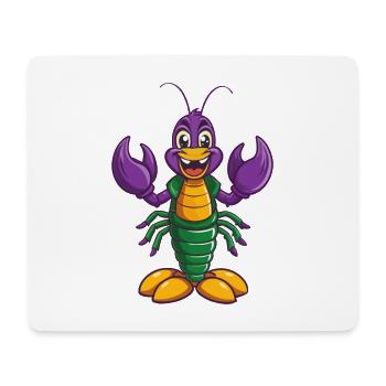 Hummer Lustige Kawaii Cartoon Figur Clipart - Mousepad (Querformat) - Weiß - Vorne