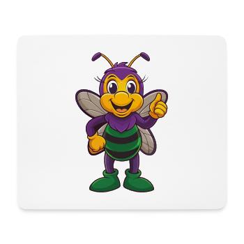 abeille drôle kawaii personnage de dessin animé clipart - Tapis de souris (format paysage) - blanc - Devant