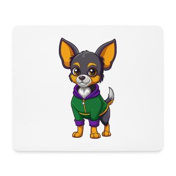 Chihuahua Dog Funny Kawaii Cartoon Character - Mouse Pad (horizontal) - white - Front
