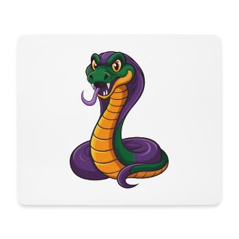 Cobra Funny Kawaii Cartoon Character Clipart - Mouse Pad (horizontal) - white - Front
