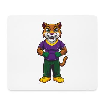 Cougar drôle Kawaii dessin animé Personnage Clipart - Tapis de souris (format paysage) - blanc - Devant