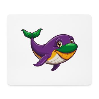 Blauwal Lustige Kawaii Cartoon Figur Clipart - Mousepad (Querformat) - Weiß - Vorne