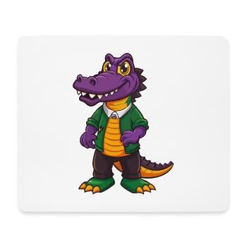 Alligator Lustige Kawaii Cartoon Figur Clipart - Mousepad (Querformat) - Weiß - Vorne
