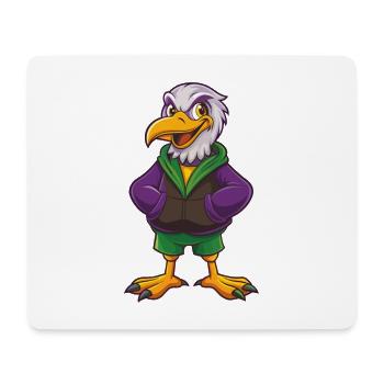 Albatross Funny Kawaii Cartoon Character Clipart - Mouse Pad (horizontal) - white - Front