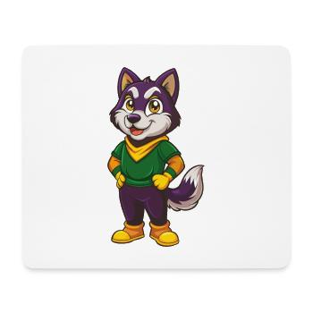 Husky chien drôle Kawaii dessin animé personnage Clipart - Tapis de souris (format paysage) - blanc - Devant
