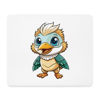 Kookaburra Niedliche Zeichentrickfigur Kawaii Clipart - Mousepad (Querformat) - Weiß - Vorne