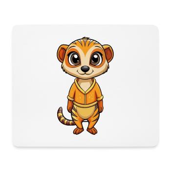Meerkat Cute Cartoon Character Kawaii Clipart - Mouse Pad (horizontal) - white - Front