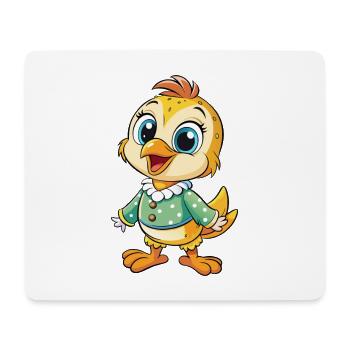 Dotterel Niedliche Zeichentrickfigur Kawaii Clipart - Mousepad (Querformat) - Weiß - Vorne