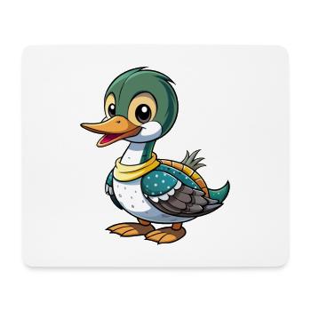 Common Loon Cute Cartoon Character Kawaii Clipart - Mouse Pad (horizontal) - white - Front