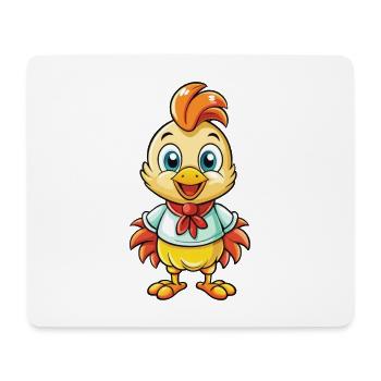 Huhn Niedliche Cartoon Figur Kawaii Clipart - Mousepad (Querformat) - Weiß - Vorne
