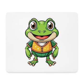 Frog Cute Cartoon Character Kawaii Clipart - Mouse Pad (horizontal) - white - Front