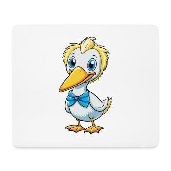 fou de Bassan mignon personnage de dessin animé Kawaii Clipart - Tapis de souris (format paysage) - blanc - Devant