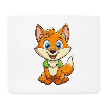 Fuchs Niedliche Zeichentrickfigur Kawaii Clipart - Mousepad (Querformat) - Weiß - Vorne