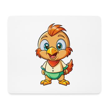 Bec-croisé mignon personnage de dessin animé Kawaii Clipart - Tapis de souris (format paysage) - blanc - Devant