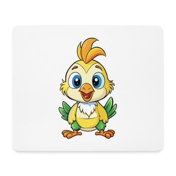 calopsitte mignon personnage de dessin animé Kawaii Clipart - Tapis de souris (format paysage) - blanc - Devant