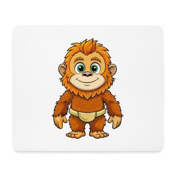 BigFoot Mignon Personnage De Dessin Animé Kawaii Clipart - Tapis de souris (format paysage) - blanc - Devant