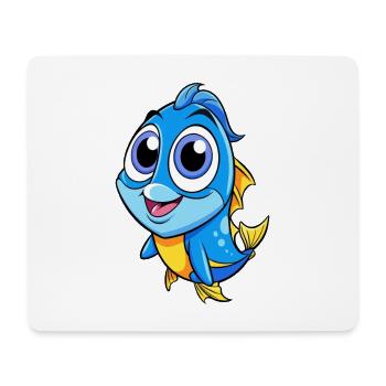 Bleu tang Mignon Personnage de dessin animé Kawaii Clipart - Tapis de souris (format paysage) - blanc - Devant