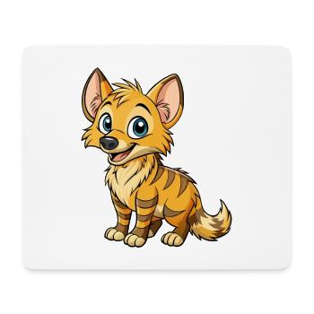 Aardwolf Mignon Personnage De Dessin Animé Kawaii Clipart - Tapis de souris (format paysage) - blanc - Devant