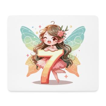 7 Jahre Fee Elfe Geburtstag Geschenk - Mousepad (Querformat) - Weiß - Vorne