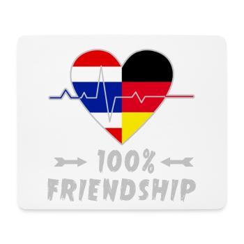 Thailand and Germany 100% friendship - Mouse Pad (horizontal) - white - Front
