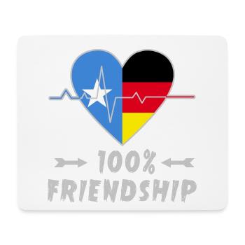Somalia und Deutschland 100% Freundschaft - Mousepad (Querformat) - Weiß - Vorne