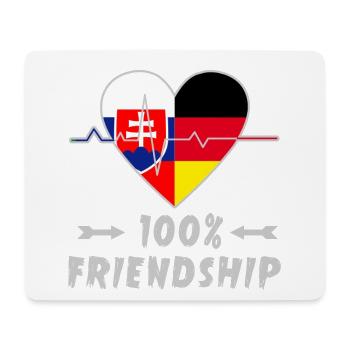 Slovakia and Germany 100% friendship - Mouse Pad (horizontal) - white - Front