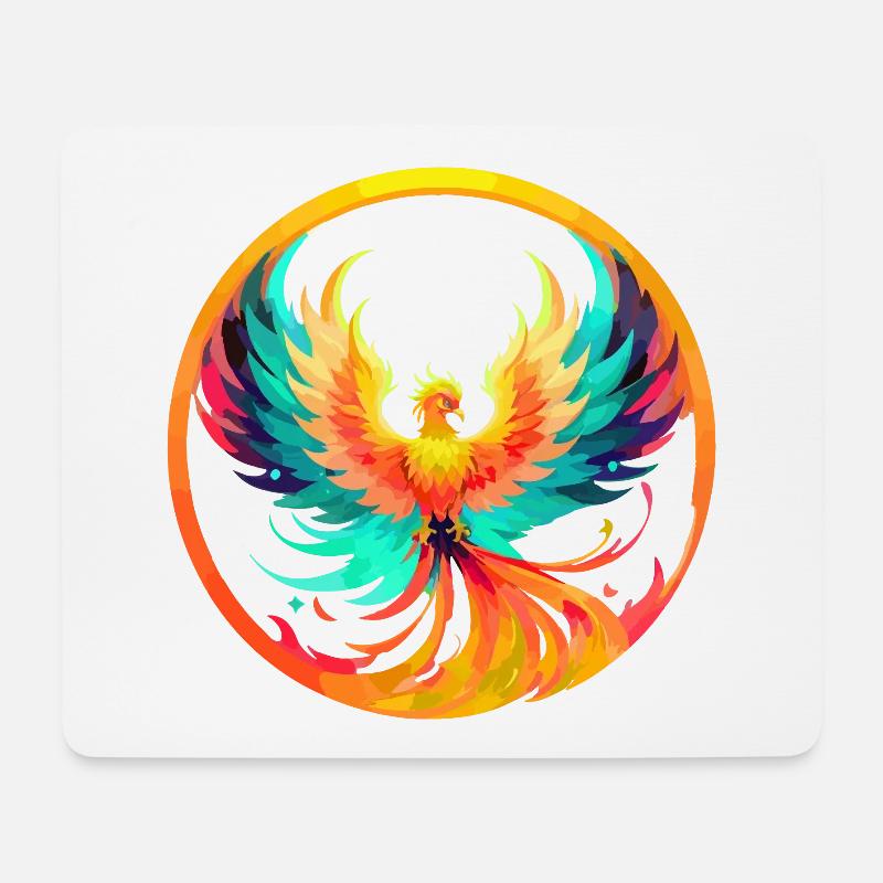 Phoenix Phönix - Mousepad (Querformat) - Weiß