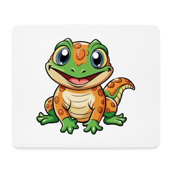 Salamander Niedliche Zeichentrickfigur Kawaii Clipart - Mousepad (Querformat) - Weiß - Vorne
